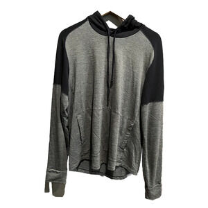 Icebreaker Merino Black Hooded Cool-Lite Pullover Men's Sweater Size Large